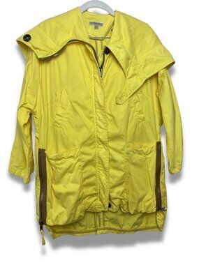 Burberry Brit Yellow Hooded Rain Jacket Size S
